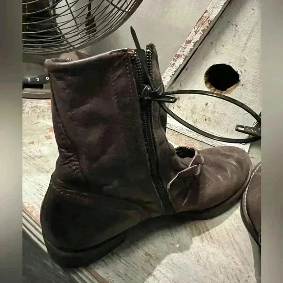 Paul Green Womens Biker boots Brown leather Size 8 - Picture 5 of 7